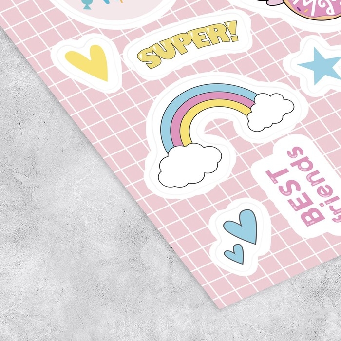 Наклейки детские в стикербуке &laquo;#ЕДИНОРОГИ&raquo;, 8 листов, 14 х 21 см