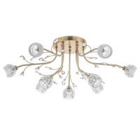 Люстра "Аурика" 9хG9 золото 60х60х30см BayerLux