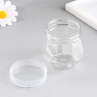 Баночка для скрапбукинга пластик "Грани" 130 мл 7х7х6,2 см Баночка для скрапбукинга пластик "Грани" 130 мл 7х7х6,2 см