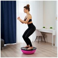 Полусфера BOSU гимнастическая, 55 х 20 см, с насосом, цвет розовый Полусфера BOSU гимнастическая, 55 х 20 см, с насосом, цвет розовый