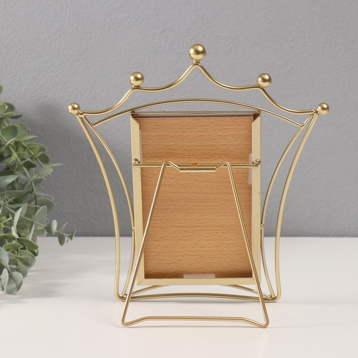 Фоторамка металл на 1 фото 10х15 см Фоторамка металл на 1 фото 10х15 см "Принцесса" золото 21х22,5 см