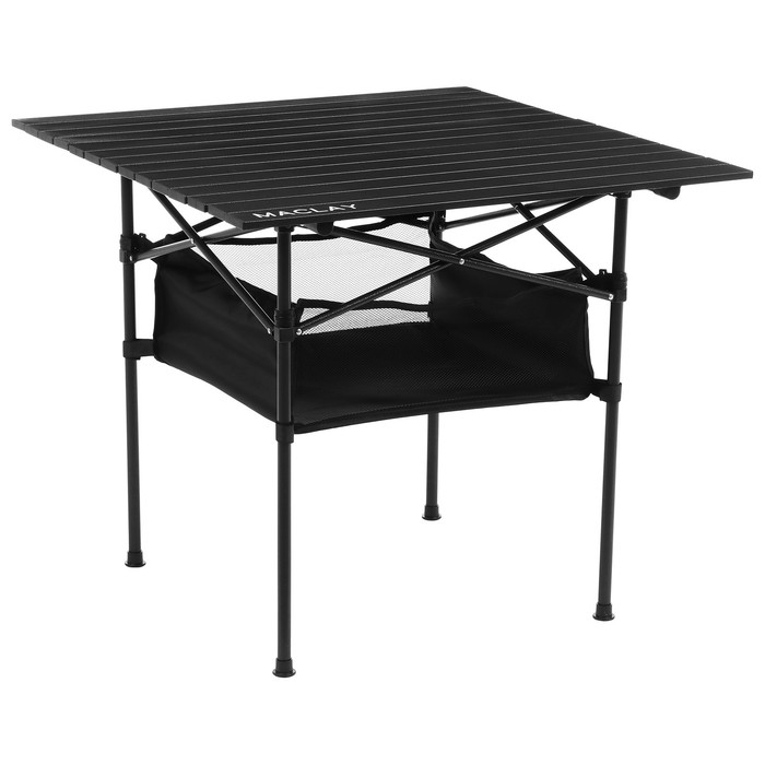 Стол туристический Maclay, 82х80х69 см, с органайзером, цвет чёрный