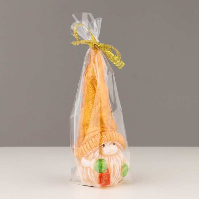 Свеча декоративная Свеча декоративная "Сказочный гномик", 5,2х5,8х13,2 см, металлик