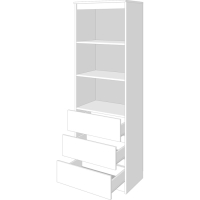 Стеллаж Мадера, 604х370х1800, Белый