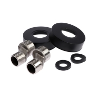 Смеситель для ванны ZEIN Z2649F, короткий излив, душевой набор, нержавеющая сталь, черный Смеситель для ванны ZEIN Z2649F, короткий излив, душевой набор, нержавеющая сталь, черный