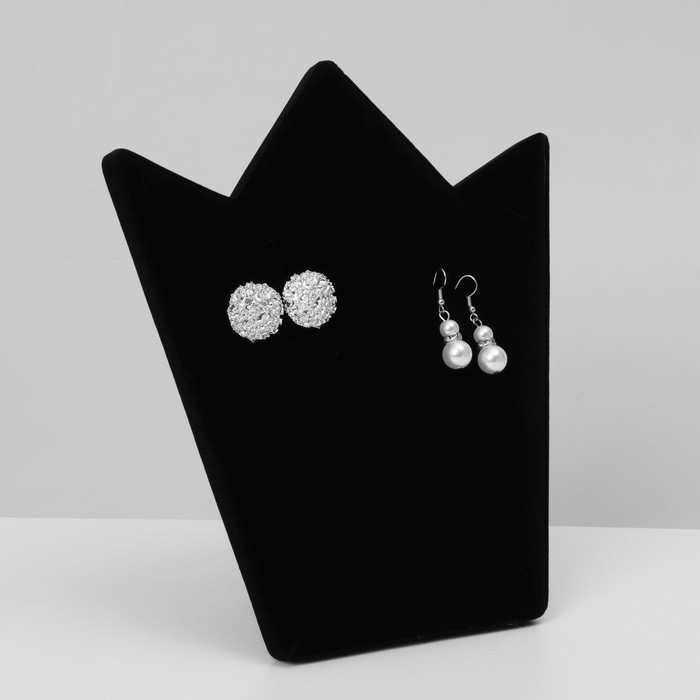 Подставка под серьги &laquo;Корона&raquo; 20&times;10&times;23,5 см, цвет чёрный