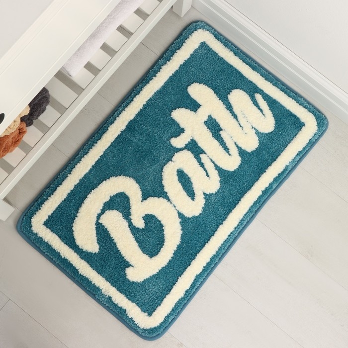 Коврик для ванной и туалета SAVANNA &laquo;Bath&raquo;, 50&times;80 см, цвет голубой