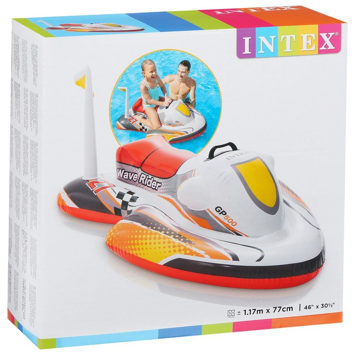 Игрушка надувная для плавания &laquo;Скутер&raquo; с ручками, 117 х 77 см, от 3 лет, 57520NP INTEX, цвет МИКС