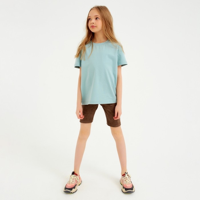 Футболка детская Basic line цвет аквамарин, рост 110