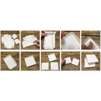 Коробка подарочная складная, упаковка, пенал, с окном, белая, 18 х 16 х 4 см