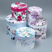 Набор шляпных коробок 5 в 1, упаковка подарочная, «Цветочный сад», 13 х 14 ‒ 19.5 х 22 см Набор шляпных коробок 5 в 1, упаковка подарочная, «Цветочный сад», 13 х 14 ‒ 19.5 х 22 см