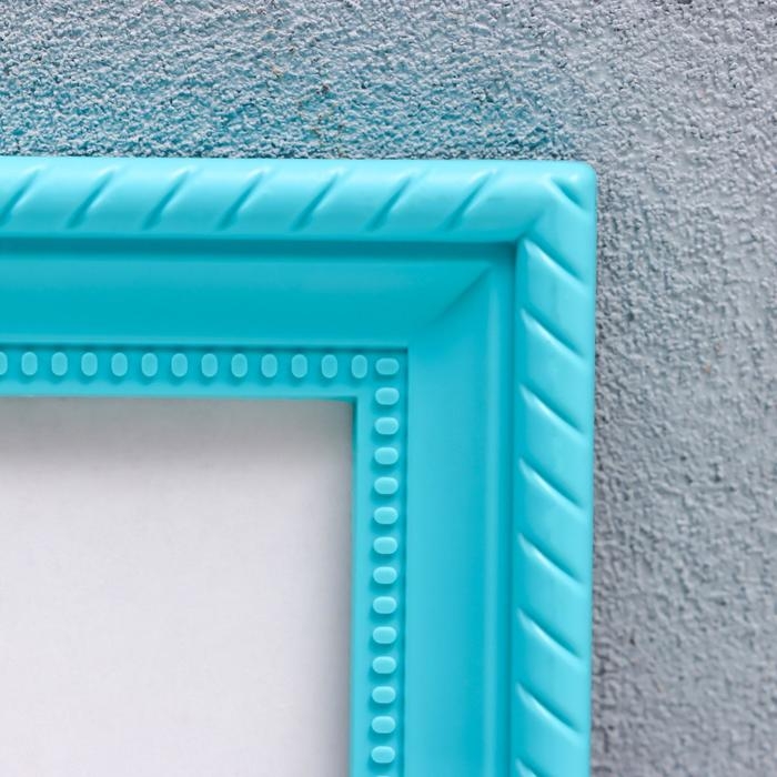 Фоторамка пластик L-1 10х15 см бирюзовый (пластиковый экран)
