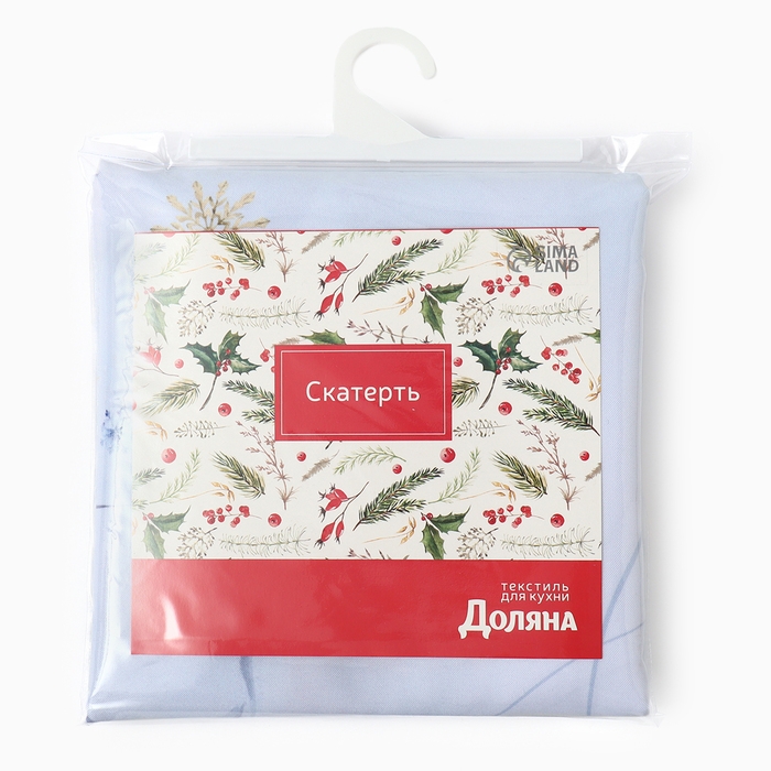 Скатерть Доляна "Снежная королева" 145*215 +/- 3 см, 100% п/э