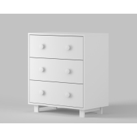 Комод пеленальный детский ИНКАНТО PAPI Lux 800/3, 81х45х90 см., 3 ящика, цвет белый