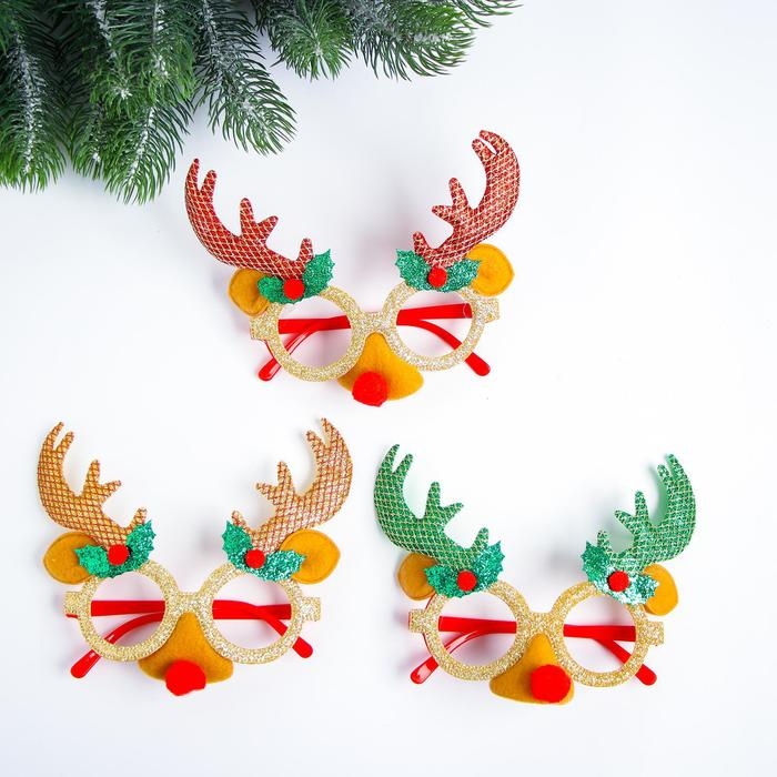 Карнавальные очки &laquo;Олень&raquo;, цвета МИКС