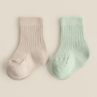 Носки детские 2 пары SL HOME, 10-12 см, молочн/оливк Носки детские 2 пары SL HOME, 10-12 см, молочн/оливк