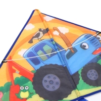 Воздушный змей &laquo;По полям&raquo;, Синий трактор, 50х80 см