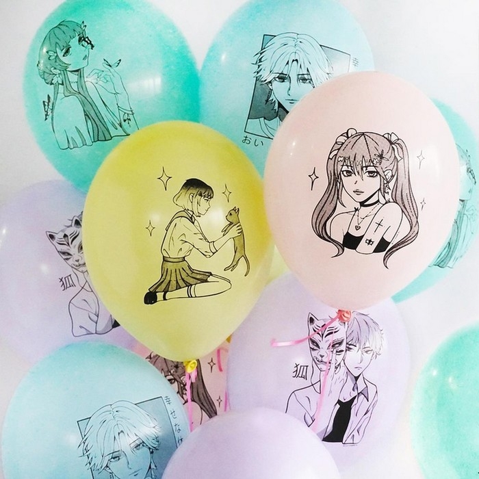 Шар латексный 14 Шар латексный 14" «Аниме», набор 50 шт.