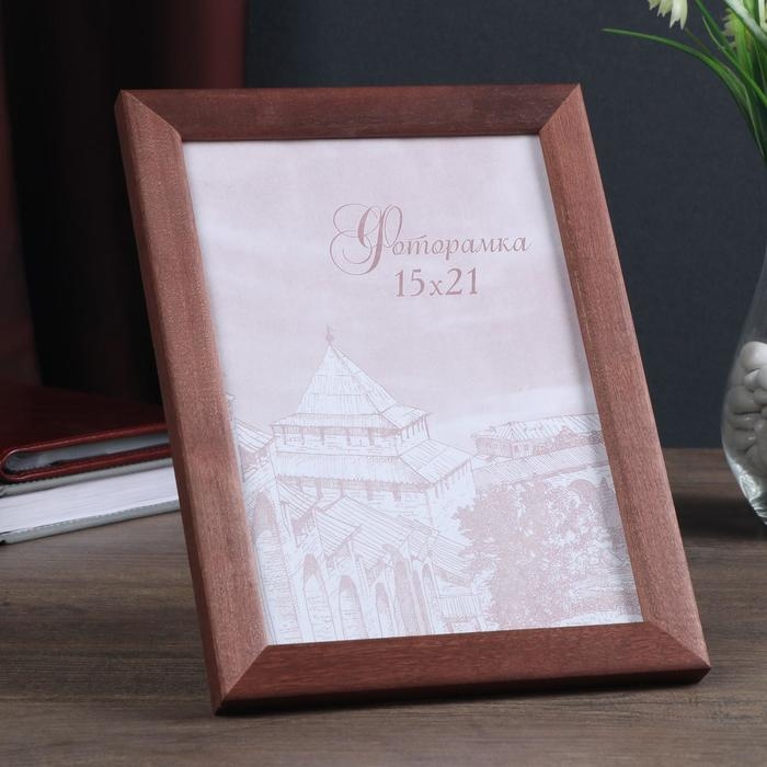 Фоторамка сосна с24 коричневая 15х21 см (пластиковый экран)