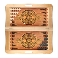 Нарды деревянные большие, настольная игра, 65 х 65 см, кожа, с ручкой, крокодил, коричневые Нарды деревянные большие, настольная игра, 65 х 65 см, кожа, с ручкой, крокодил, коричневые