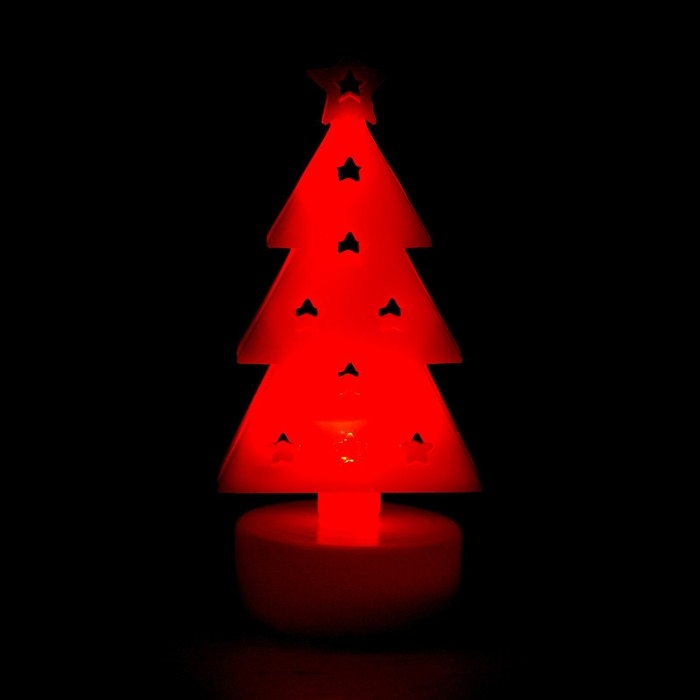 Свеча светодиодная «Ёлочка», цвета МИКС Свеча светодиодная «Ёлочка», цвета МИКС