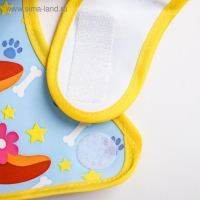 Нагрудник для кормления &laquo;ТРЕНД. Собачки&raquo; непромокаемый на липучке, с карманом