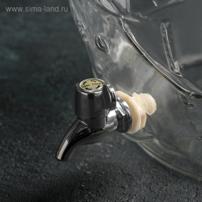 Диспенсер для напитков стеклянный &laquo;Пинотаж&raquo;, 15 л, 26&times;45 см