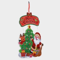 Декоративное украшение (подвеска) "Дед мороз с подарками" 41х30 см Декоративное украшение (подвеска) "Дед мороз с подарками" 41х30 см