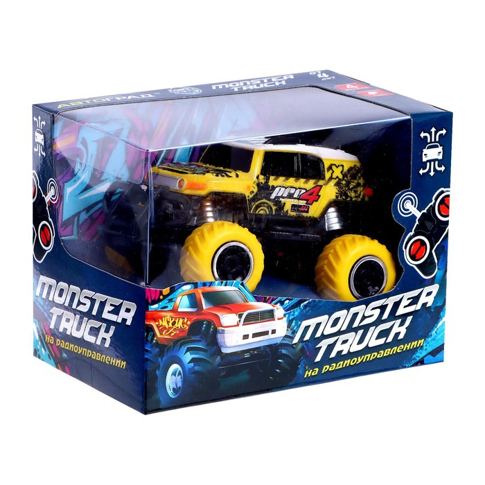 Джип радиоуправляемый &laquo;Граффити&raquo;, работает от батареек, цвет жёлтый