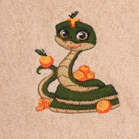 Набор в мешочке Этель "Тangerine mood": полотенце 35х60см, тёрка 7,7х3,7х3см