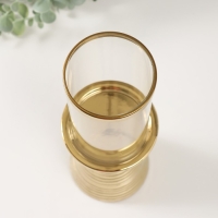 Подсвечник керамика, стекло на 1 свечу "Зебра Греви" d=8 см золото 10х10х29,5 см Подсвечник керамика, стекло на 1 свечу "Зебра Греви" d=8 см золото 10х10х29,5 см