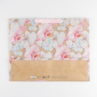 Пакет подарочный крафтовый горизонтальный, упаковка, «Прекрасной», L 40 х 31 х 11,5 см Пакет подарочный крафтовый горизонтальный, упаковка, «Прекрасной», L 40 х 31 х 11,5 см