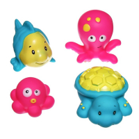 Набор резиновых игрушек для ванны &laquo;Морские друзья&raquo;, 4 шт, виды МИКС, Крошка Я