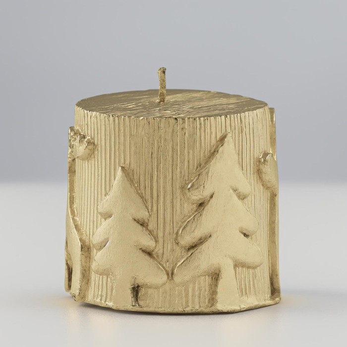 Свеча новогодняя Свеча новогодняя "Новый год" 6,5х7, золотая