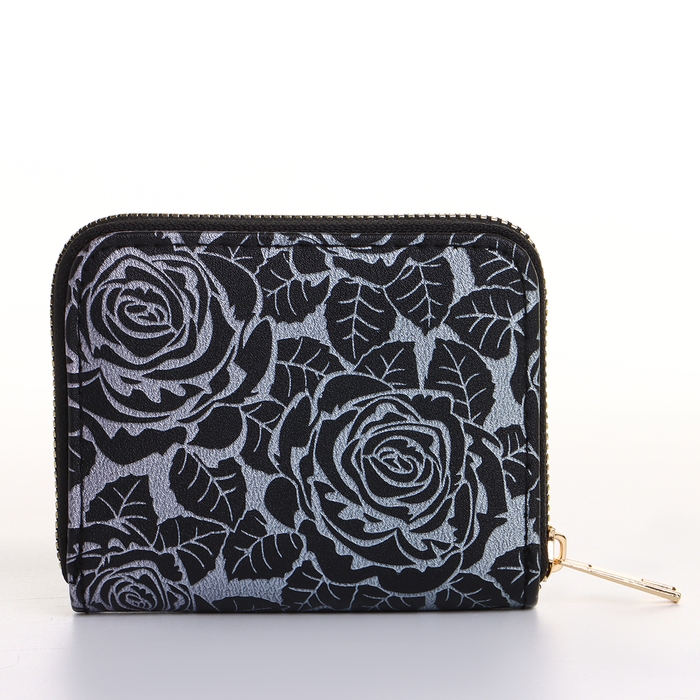 Кошелёк женский на молнии, цвет чёрный Кошелёк женский на молнии, цвет чёрный