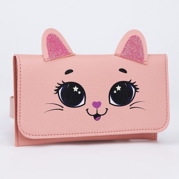 Сумка поясная конверт &laquo;Кошечка&raquo; , 19х11 см