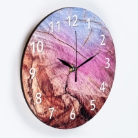 Часы настенные, интерьерные "Горная порода", дискретный ход, d-23.5 см