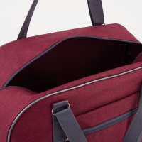 Сумка дорожная на молнии, наружный карман, держатель для чемодана, цвет бордовый Сумка дорожная на молнии, наружный карман, держатель для чемодана, цвет бордовый