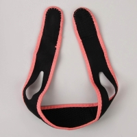 Маска текстильная для коррекции овала лица, на липучке, цвет чёрный/розовый Маска текстильная для коррекции овала лица, на липучке, цвет чёрный/розовый