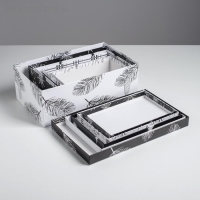 Набор подарочных коробок 5 в 1 «Черно-белый», 32,5 х 20 х 12,5 - 22 х 14 х 8,5 см, Новый год Набор подарочных коробок 5 в 1 «Черно-белый», 32,5 х 20 х 12,5 - 22 х 14 х 8,5 см, Новый год