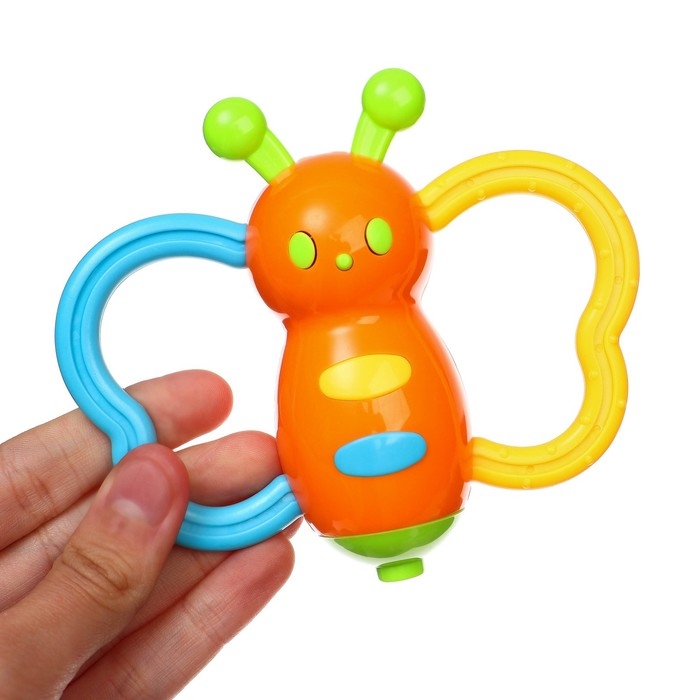 Погремушка &laquo;Бабочка - дудочка&raquo;, цвет МИКС, Крошка Я