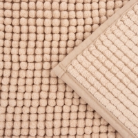 Коврик "Букли" для ванной 38х60 см, бежево-персиковый, микрофибра