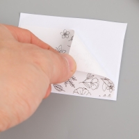 Наклейка бумага благодарность  "Разнотравье и цветы" набор 50 шт 8х5 см