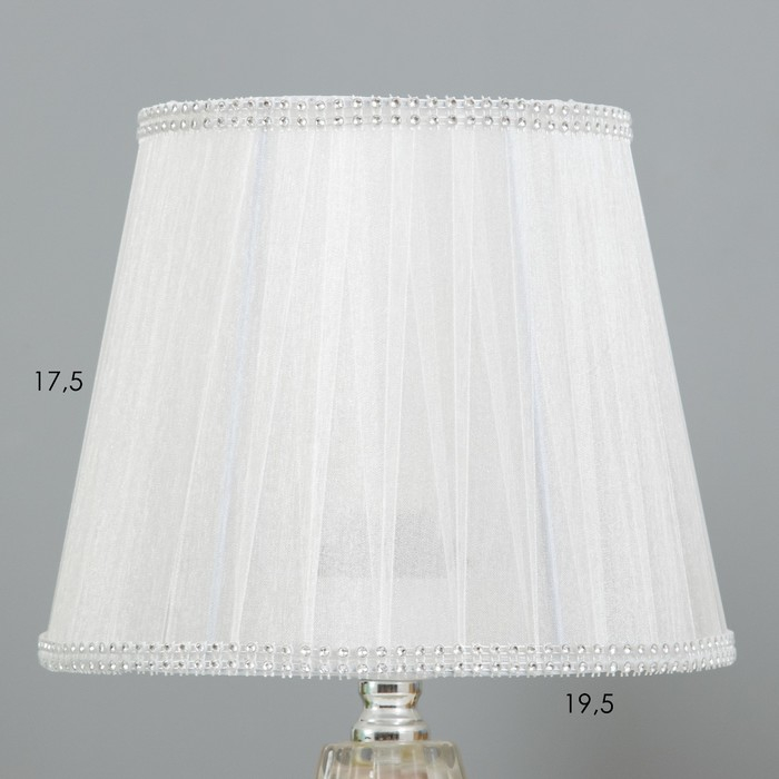 Лампа настольная с подсветкой "Дамона" 1х40Вт Е27 220В белый 21х21х33 см RISALUX