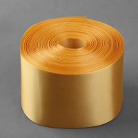 Лента атласная, 100 мм &times; 100 &plusmn; 5 м, цвет золотой