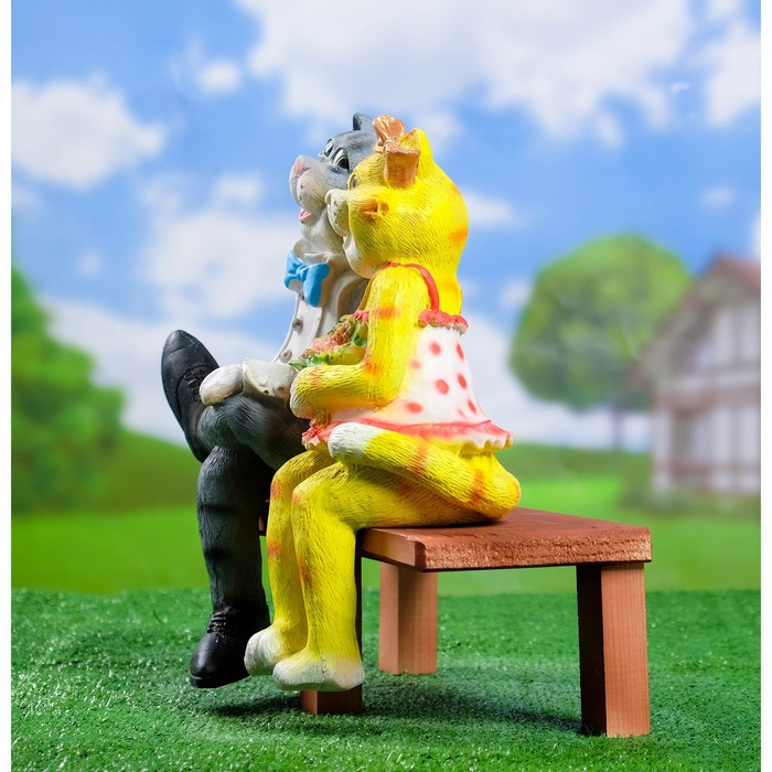 Садовая фигура Садовая фигура "Коты на лавке" 18х42х40см