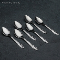 Набор чайных ложек &laquo;Общепит&raquo;, толщина 0,7 мм, 6 шт, цвет серебряный