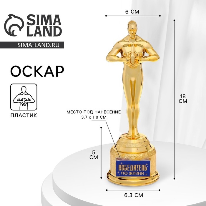 Кубок наградная фигура «Победитель по жизни», оскар, пластик, 18 х 6,3 см. Кубок наградная фигура «Победитель по жизни», оскар, пластик, 18 х 6,3 см.