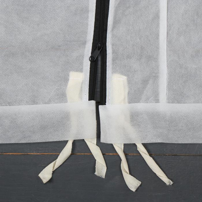 Мини-теплица, 3,7 &times; 1,4 &times; 1,15 м, стальной каркас d = 16 мм, спанбонд 60 г/м&sup2;