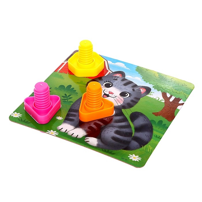 Конструктор &laquo;Болты и гайки&raquo;, 10 карточек, зверята